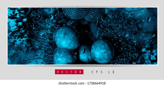 Vector banner background of abstract technology digital hi tech concept ready for website