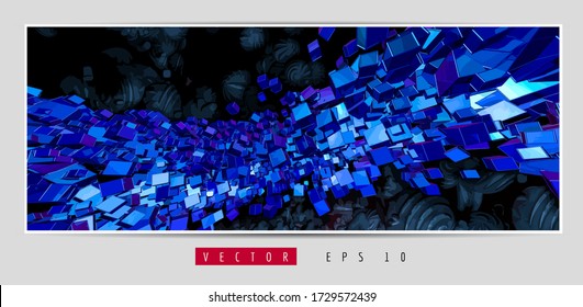 Vector banner background of abstract technology digital hi tech concept ready for website