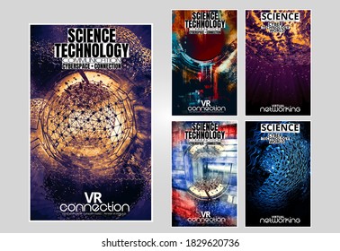 Vector banner background of abstract technology digital hi tech concept ready for website