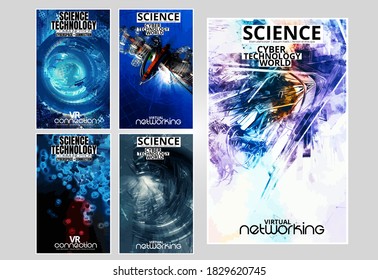 Vector banner background of abstract technology digital hi tech concept ready for website