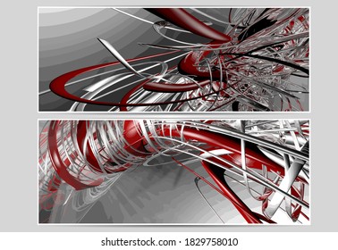 Vector banner background of abstract technology digital hi tech concept ready for website