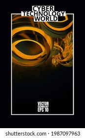 Vector banner background of abstract technology digital hi tech concept