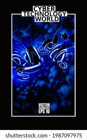 Vector banner background of abstract technology digital hi tech concept