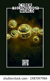 Vector banner background of abstract technology digital hi tech concept