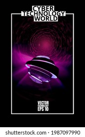 Vector banner background of abstract technology digital hi tech concept