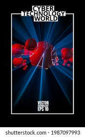 Vector banner background of abstract technology digital hi tech concept