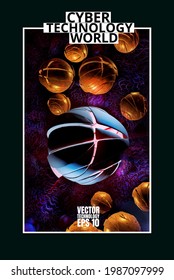 Vector banner background of abstract technology digital hi tech concept