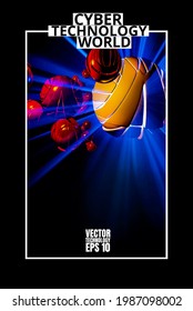 Vector banner background of abstract technology digital hi tech concept