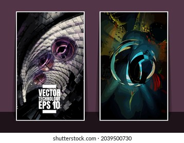 Vector banner background of abstract technology digital hi tech concept 