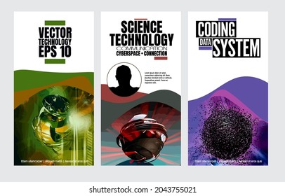 Vector banner background of abstract technology digital hi tech concept 