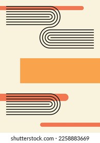 Banner vectorial o fondo en estilo vanguardista con elementos geométricos.
