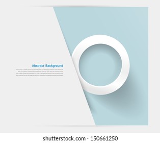 Vector banner background. White circle