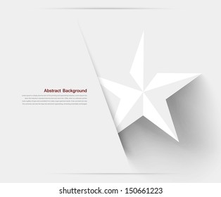Fondo de Anuncio de Vector. Estrella blanca