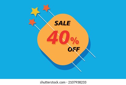 Vector banner balloon for discount offers 30%