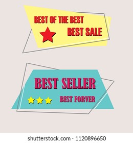 Vector banner best of the best template label design, EPS 10