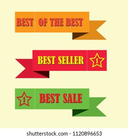 Vector banner best of the best template label design, EPS 10