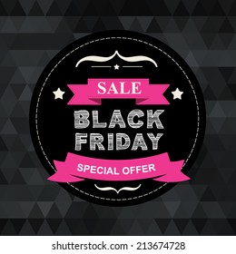 Vector banner black friday. Poster shopping sale background.