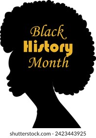 Vector banner of the black history month on a white background. Illustration of the month of African American history for the holiday on a white background