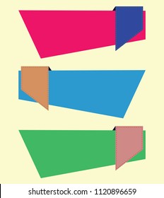 Vector banner blank template label design, EPS 10