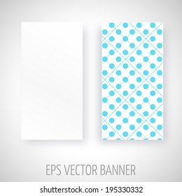 Vector banner with blue dots decoration