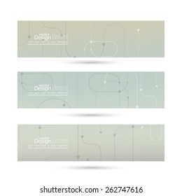 Vector banner with blurred abstract background with dotted lines