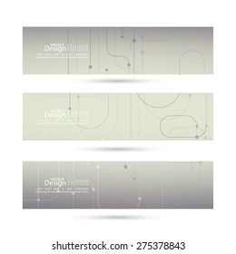 Vector banner with blurred abstract background with dotted lines