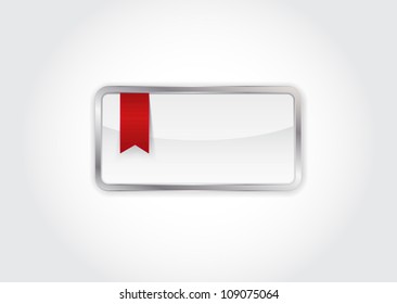 Vector banner / box with red ribbon