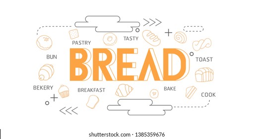 vector banner bread creative design
