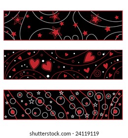 Vector banner or button collection