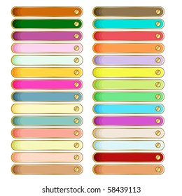 Vector banner or button collection