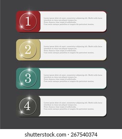 vector banner with button color four step