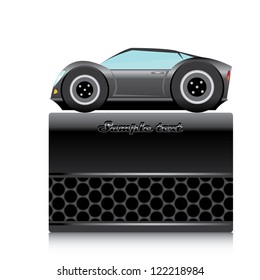 vector banner with car. vector car icon.