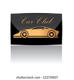vector banner with car. vector car icon.  car club icon.