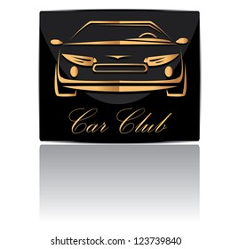 vector banner with car. vector car icon.  car club icon.