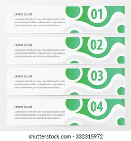 vector banner cicle design   green color