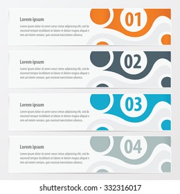 vector banner cicle design   Orange , blue, gray color