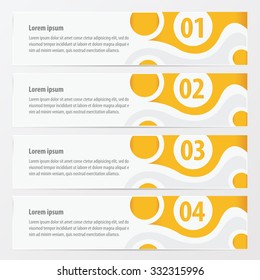 vector banner cicle design  yellow color