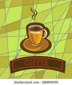 Vector banner with coffee