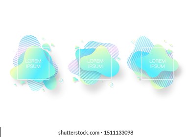 Vector banner. colored liquid drops in the form of a banner for text.a set of abstract shapes.the background for the label
