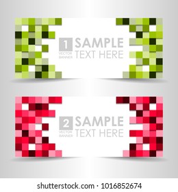 Vector banner with colorful squares