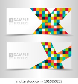 Vector banner with colorful squares