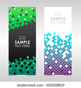 Vector banner with colorful squares