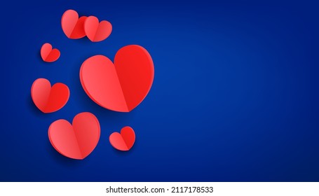 Vektorbanner mit Kopienraum. Fröhliche Valentinstag-Vektorkartenvorlage