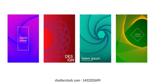 Vector banner. Cover design set. Geometric template. Abstract flyer design background.