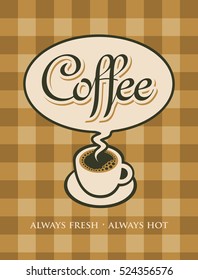 vector banner with a cup of coffee