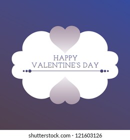 Vector banner and decorative elements, vintage frames. Valentine's day