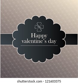 Vector banner and decorative elements, vintage frames. Valentine's day