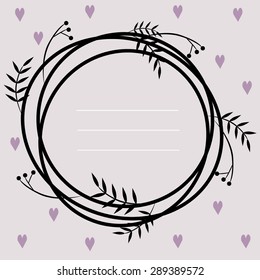 Vector banner design with berries, leaves and place for text