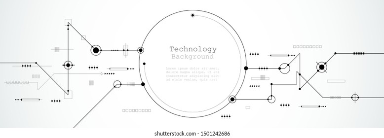 Vector banner design, circuit board. Illustration Abstract modern futuristic, engineering, technology background. Digital science technology concept for web, banner, template, brochure