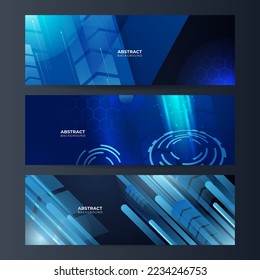 Vector banner design circuit board. Illustration Abstract modern futuristic, engineering, technology background. Futuristic digital science technology concept for web banner template or brochure